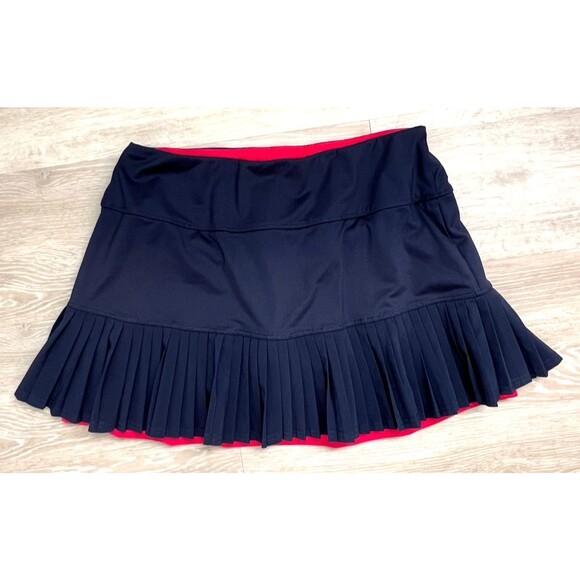Bolle Pleated Tennis Skort – Size M – Navy with Hot Pink Shorts – 13” Length - Picture 2 of 6